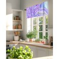 thumbnail image 6 of Purple Ombre Window Valance Curtain Abstract Fluid Rod Pocket Short Curtain for Living Room, Bedroom & Kitchen Window Decor 54x18in, 6 of 8