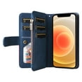 thumbnail image 3 of Multifunctional Case for iPhone 11,[RFID Blocking] 9 Credit Cards Holder with Wrist Strap, Premium PU Leather Zipper Wallet Purse Magnetic Flip Phone Cover For iPhone 11, Blue, 3 of 12