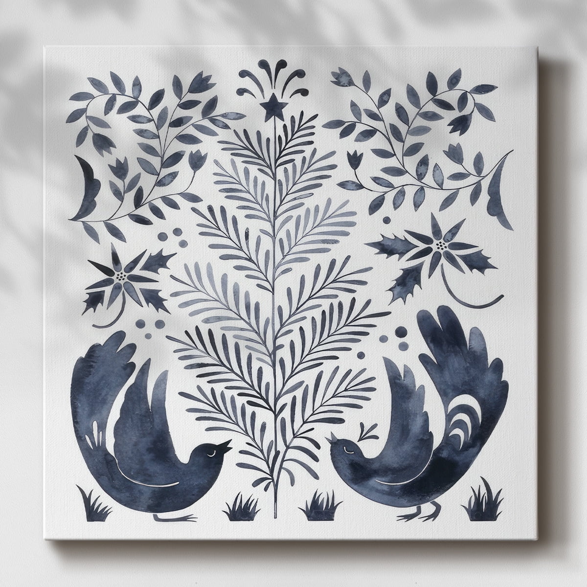 Otomi Inspired Christmas III- Gallery Wrapped Canvas