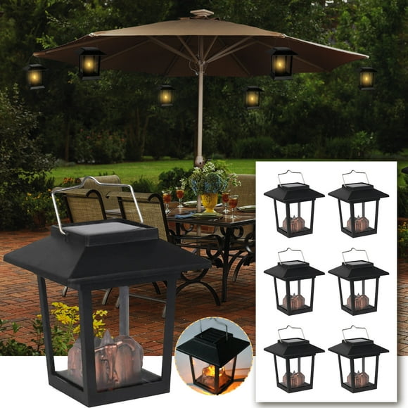 Dvkptbk Solar Lantern 6Pc Outdoor Garden Decoration Hanging Lantern Portable LED Solar Lantern Camping Light