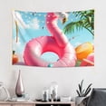thumbnail image 2 of Xecao Tropical Flamingo Pool Float Print Tapestry, Wall Hanging Room Funny Decor, Backdrop Room Decor for Bedroom Living Room dormitory, 2 of 8