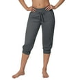 thumbnail image 1 of Pantalon Capri Uni Élégant pour Femmes, Tissu Extensible Confortable, Tenue Polyvalente, 1 of 5