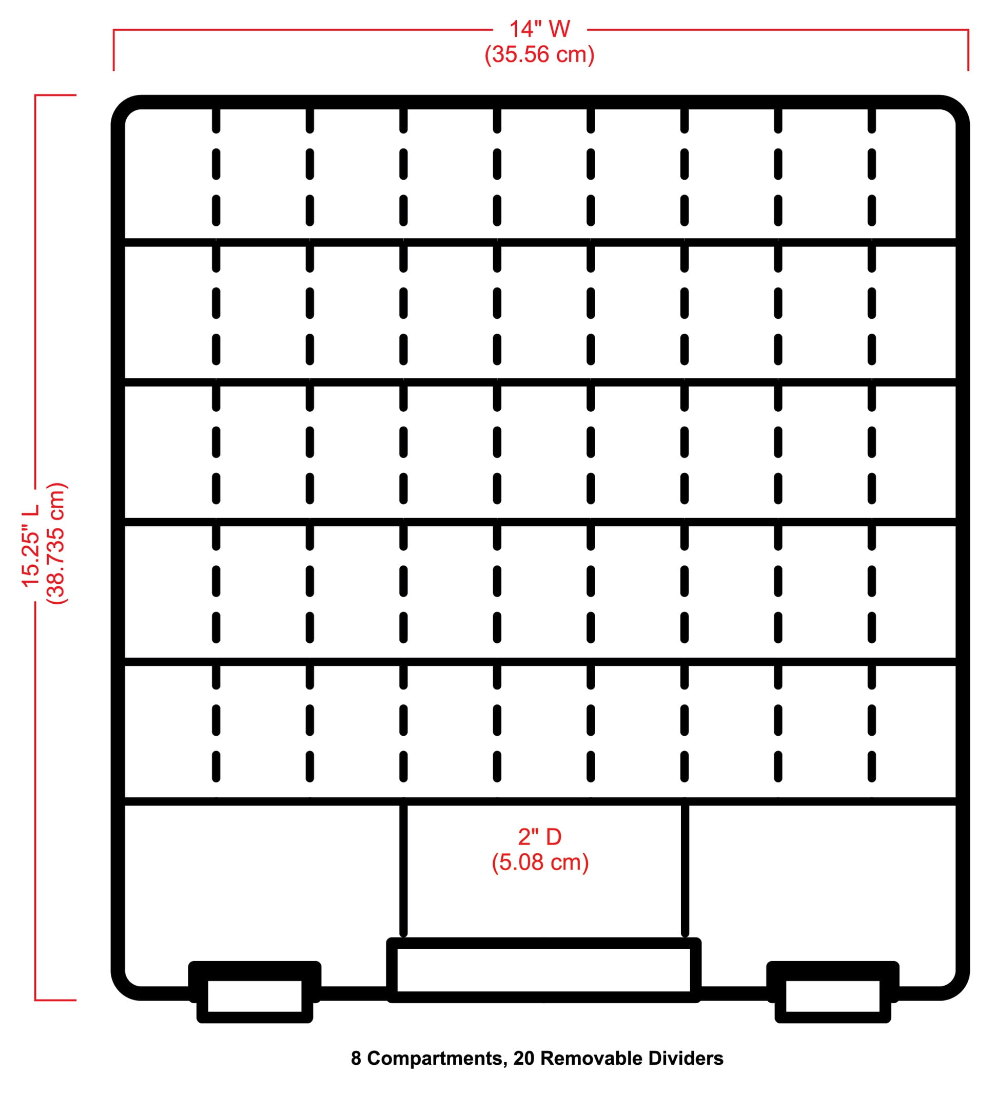 ArtBin, Slim, Removable Dividers, 8 Fixed Dividers, 20 Removable Dividers, Clear, Scrapbook Storage Case, 1Piece, 9101AB
