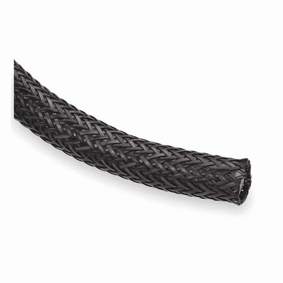 Techflex Braided Sleeving,1.000 In.,10 ft.,Black NHN1.00BK10