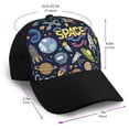 thumbnail image 2 of Yiaed Colorful Space Print Baseball Cap Dad Hat Polo Style Plain Blank Adjustable Size, 2 of 5
