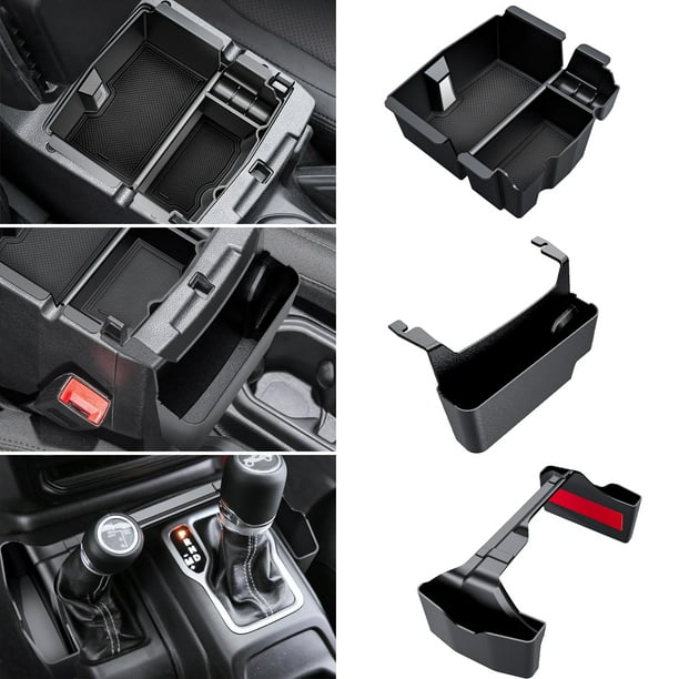 El ejemplo de organizador de consola central para Jeep Wrangler JL/JLU 2018-2025 y Gladiator JT 2020-2025