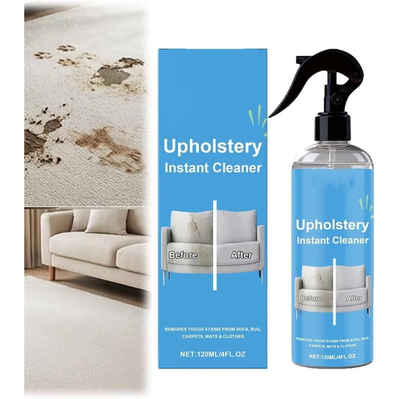 Upholstery Cleaner & Stain Remover, Professional Formula for Couches, Carpet, Car Seats | Pet, Wine, Grease & Odor Eliminator | No Residue, Fast Drying（1pcs）