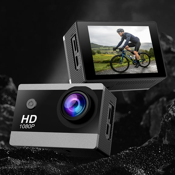 SCNOR Video Cameras - HD 1080p Camcorder, Waterproof Action Camera for Sports, Fishing, Diving, with Tripod/Helmet Mounts, SD Card, on Save, for Gifts