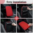 thumbnail image 3 of GHSDFBB Auto Center Console Pad, Universal Waterproof Car Armrest Seat Box Cover, Car Interior Accessories, Leather Auto Armrest Cover Protector for Most Vehicle, SUV, Truck, Car (Red), 3 of 5