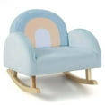thumbnail image 1 of Costway Toddler Rocking Chair Children's Upholstered Velvet Rocker Kids Armchair Blue, 1 of 10