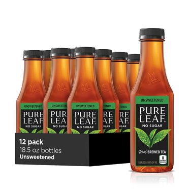 (12 Bottles) Pure Leaf Unsweetened Tea, 18.5 fl oz - Walmart.com