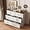 Farmhouse White, variant on Fameill Dresser for Bedroom, 9 Drawer Wide Dresser Organizer with Charging Station, Tall Dresser for Hallway, Wood Dresser with Metal Handles, Ash Grey