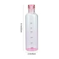thumbnail image 3 of Sports Water Bottle Portable Glass Bottle Transparent Water Bottle with Scale Stylish Water Bottle, 3 of 8