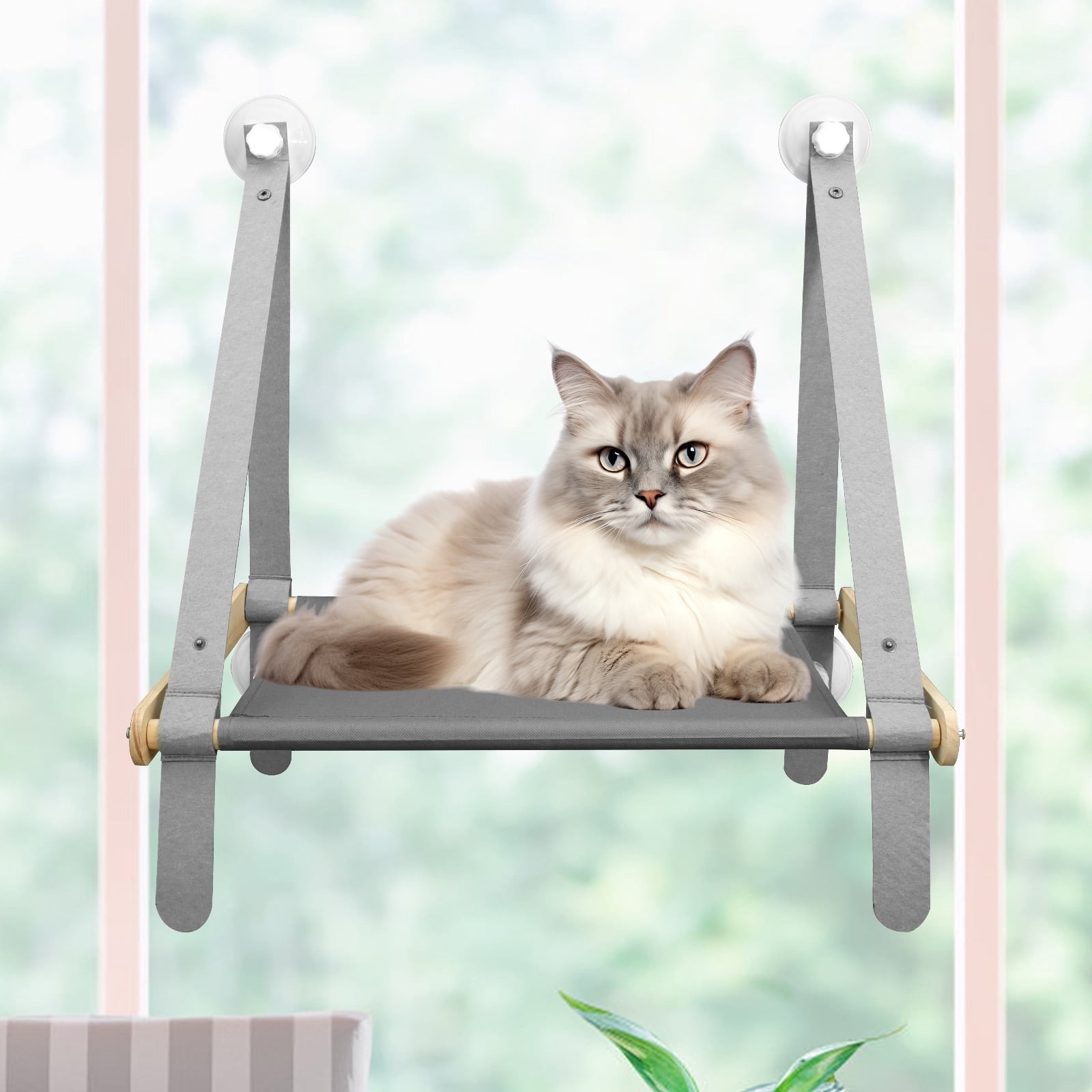 Threns Cat Windows Perch Robust Cat Windows Hammock with 4 Strong Suction Cups Easy to Install Cat Windows Seat Space Saving Windows Cat Perch Safe Stable Cat Windows Perch for Home