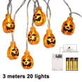 thumbnail image 1 of Halloween String Light Decoration Battery Powered Pumpkin Shaped LED String Light - 3m Long, 20 LED, Warm Color, 1 of 9
