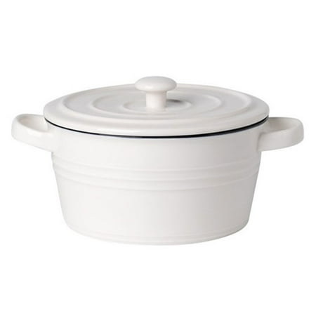 

1Pc Nordic Style Bowl Salad Bowl Ceramic Bowl Binaural Bowl with Lid (White)
