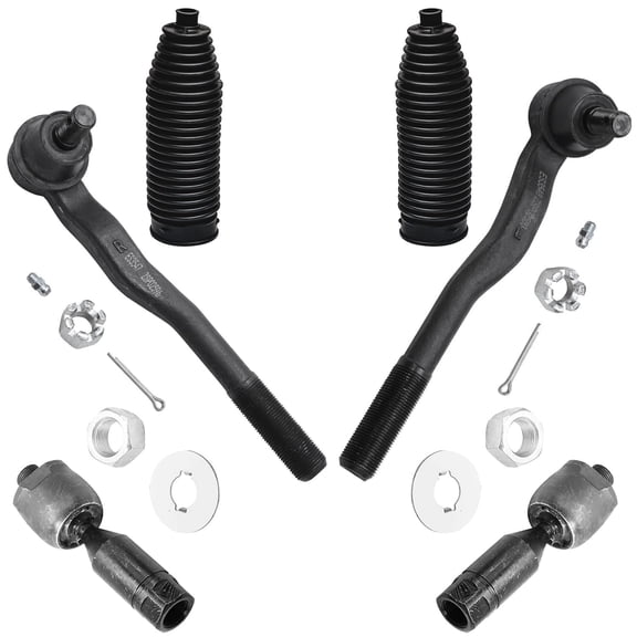 Detroit Axle - Front Tie Rods for 1996-2002 Toyota 4Runner 1997 1998 1999 2000 2001, 4 Inner and Outer Tie Rods, 2 Boots, Replacement