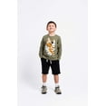 thumbnail image 2 of Long Sleeve T-Shirt with (Jumping Tiger) Applique embroidery - Olive, 2 of 11