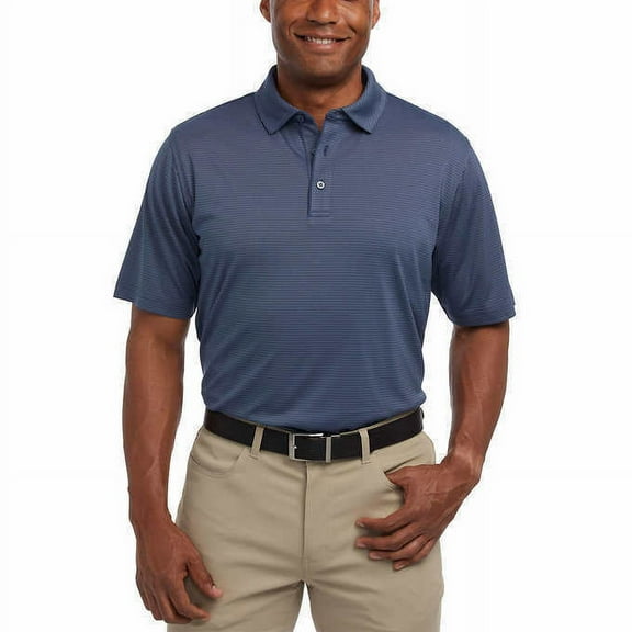 Pebble Beach Men?s Performance Polo. (Insignia Blue, L) Item 1551887