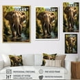 thumbnail image 4 of Designart "Encounter with Thai Elephants" Animals Floater Framed Canvas Wall Art, 4 of 7