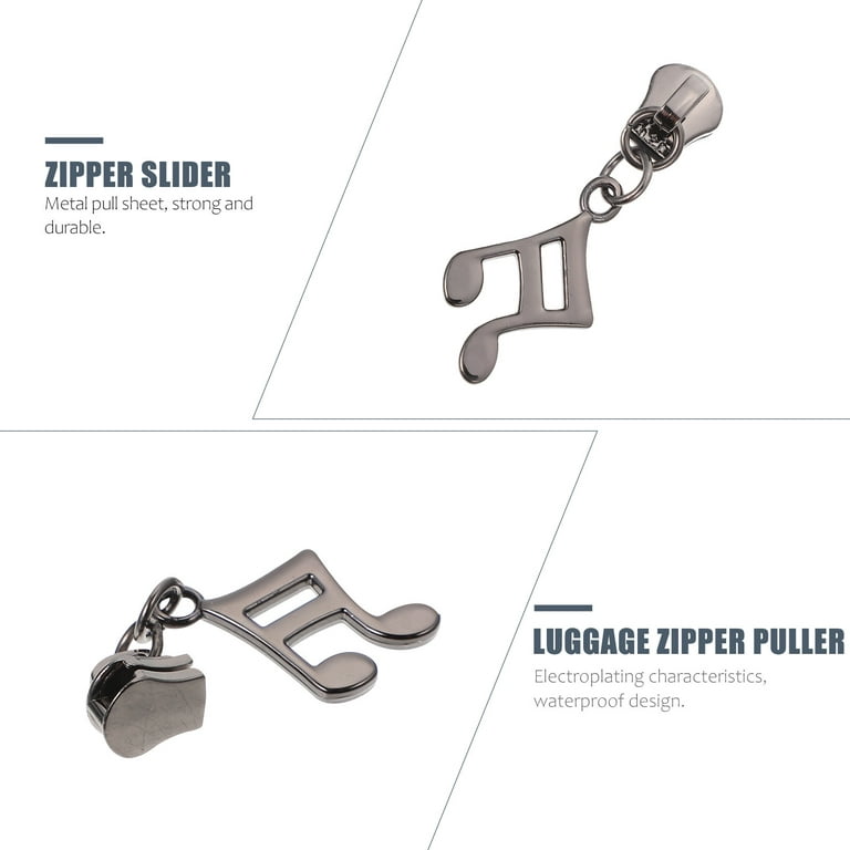 Goyunwell #5 White Zippers 5 Yards Nylon Zipper Tape 10Pcs Silver Zipper  Pulls Sliders