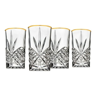 Ashford Non-Leaded Crystal Highball Glasses with Gold Rim 11