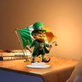 thumbnail image 5 of St. Patrick's Day Acrylic Four Leaf Clover Decoration, Green Flat Ornament for Home Party Office Decor, Holiday Tabletop Shelf Mantel Centerpiece(C), 5 of 9