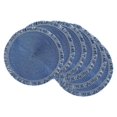 thumbnail image 1 of Design Imports CAMZ11583 Napperon Rond à Franges Bleu Nautique - Ensemble de 6, 1 of 2