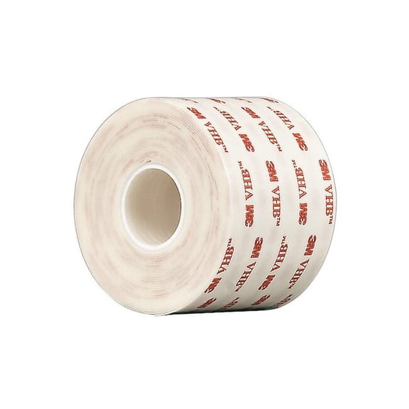 Double-Sided Foam Tape, 6 in W, 5 yd L, 1/32 in, Acrylic Foam, Double-Sided