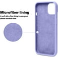 thumbnail image 5 of Compatible with iPhone 13 Mini Case,Liquid Silicone Slim Protective Shockproof Phone Case Cover with Anti-Scratch Microfiber Lining, 5.4 inch (Light Purple), 5 of 13