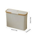 thumbnail image 3 of Toilet Paper Basket with Lid, Toilet Paper Storage, Bamboo Linen Fabric Bathroom Organizer, Toilet Paper Bin, Bathroom Accessories Holder Storage Basket, Toilet Paper Organizer Basket, Beige, 3 of 6