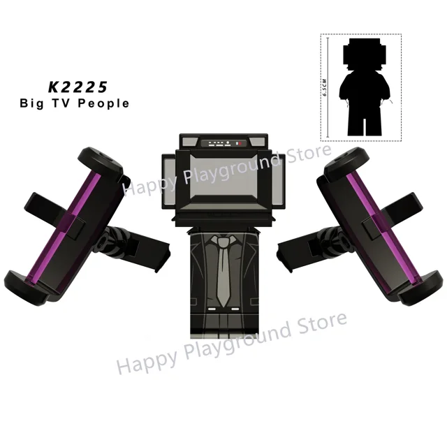 Urban Monster Character Building Blocks Set, Titan Cameraman, Speakerman & Creative Action Figure Model, DIY Assembled Bricks Toy, Collectible Birthday Gift for Kids