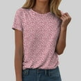 thumbnail image 2 of vigerkar Womens T Shirt Short Sleeve Crew Neck Basic Fashion Tee Tops (Pink, L), 2 of 4
