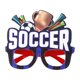 thumbnail image 1 of ¡Gran oferta! Accesorios de refuerzo, gafas con temática de fútbol, suministros para fanáticos, marcos de gafas de fotografía, 1 of 3
