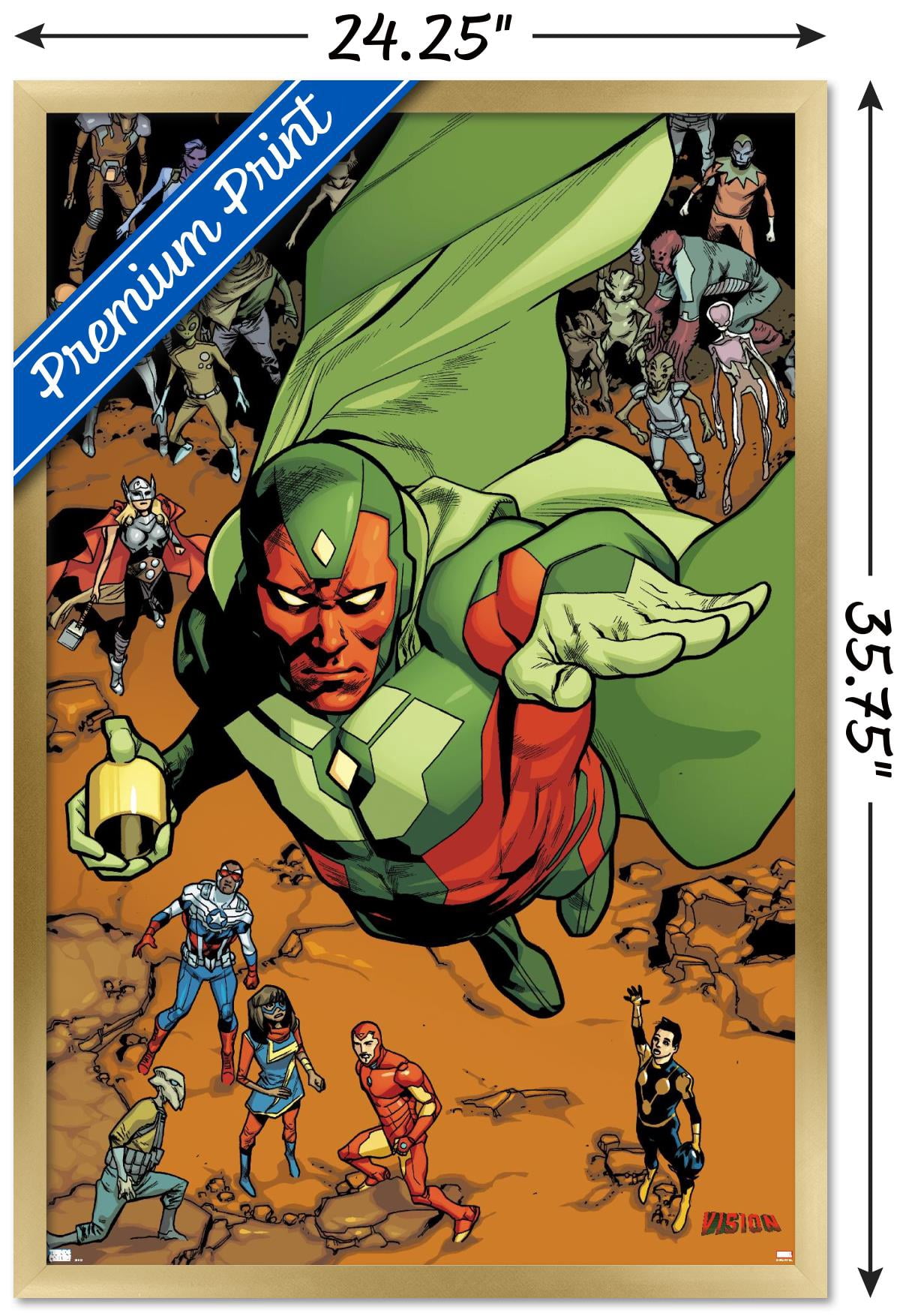 Marvel Comics - Vision - All-New, All-Different Avengers #12 Wall Poster, 22.375" x 34", Framed