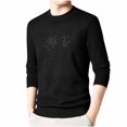 thumbnail image 1 of Styesk Chandail pour Homme Mode Décontractée Col Rond Motif Polyvalent Manches Longues Chandail, 1 of 2