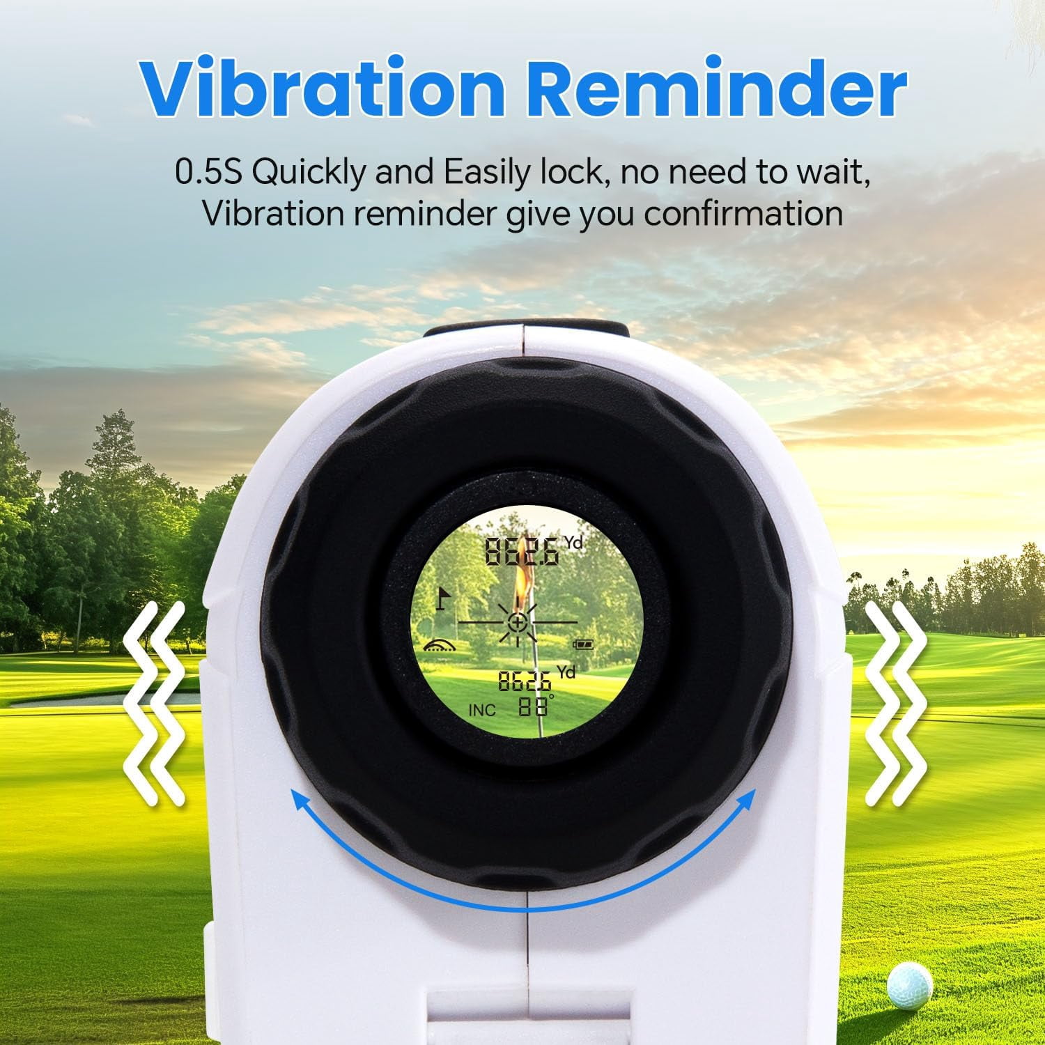 CozyNestFinds Golf Range Finder with Slope, Switch for Tournament, 1200 Yards Rechargeable Laser Rangefinder, 7X Magnification, Flag Lock Vibration, Distance Measuring Device Accessory for Men