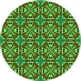 thumbnail image 1 of Ahgly Company Machine Washable Indoor Round Transitional Green Area Rugs, 5' Round, 1 of 7