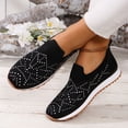 thumbnail image 3 of Rhinestones Slip on Walking Shoes for Women Comfortable Breathable Casual Tennis Running Sneakers, 3 of 8