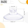 thumbnail image 2 of Uxcell Suction Cup Without Hooks 18mm Dia. Wall Hanger for Home Bathroom, Transparent Pack of 12, 2 of 4