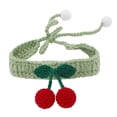 thumbnail image 2 of SPRING PARK Cat Collar Cute Woolen Yarn Hand Knitted Collar with Pendant Pet Adjustable Costume Puppy Accessories Scarf for Cats Small Dogs, 2 of 7