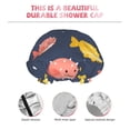 thumbnail image 4 of Yiaed Cute Puffer Fish Print Reusable Shower Cap & Bath Cap & Lined, Oversized Waterproof Shower Caps Designed for all Hair Lengths, 4 of 7