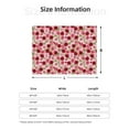 thumbnail image 5 of Honeii Rose Flowers print throw blanket, crafted from cozy cotton flannel, offers versatile home decor as a bedding suitable for all seasons.-50"x40", 5 of 6