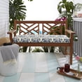 thumbnail image 2 of Sorra Home Indigo and Cream Corded Indoor/Outdoor Bench Cushion, 2 of 5
