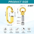 thumbnail image 2 of 2 Pack M10 Kit d'Écrou de Levage, Vis Anneau, 88 lbs Or, 2 of 7