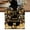 Black Yellow, variant on Happy Birthday Table Runner, Gifts Golden Black Balloons Goblet Glitter Ribbons Cotton Linen Table Runners 36 Inches Long, Dresser Scarf Runner for Nightstand/End Tables/Round Tables 13''x36''
