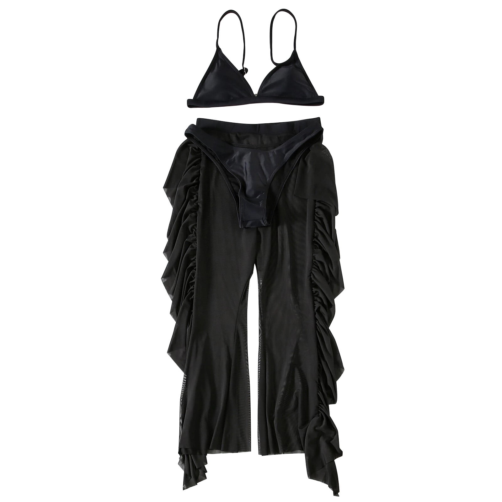 RQYYD Reduced Women's 3 Piece Swimsuit Triangle High Cut Bikini Set