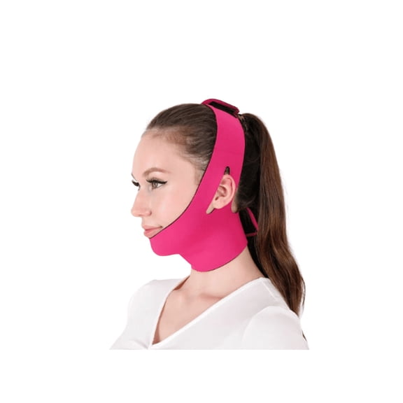 TekDeals Reusable V Line Face Slimming Double Chin Reducer Lifting Strap Anti-Wrinkle Facial Treatment Pink