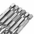 thumbnail image 2 of Efficient Drill Tap, Drill Tap Combination Bit Set For Soft Metal, Aluminum Plate Iron, Complete Hole Drilling, Countersinking, High-speed Steel, 6Pcs, 2 of 5