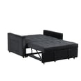 thumbnail image 6 of Lilola Home 53.5"W Black Velvet Convertible Sleeper Loveseat with Tufting, 6 of 10